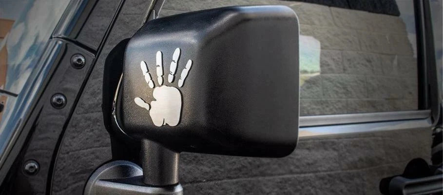 Waving Hands Emblems Badges Pair for Jeep Wrangler JL JT JK (2007–2023)