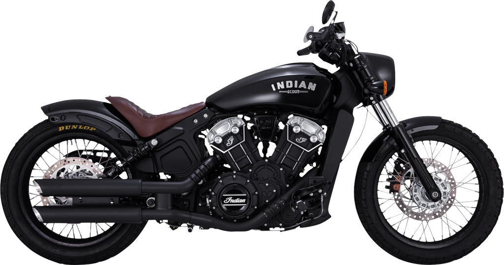 3" Twin Slash Slip-On Mufflers for Vance & Hines (Black) (48323)