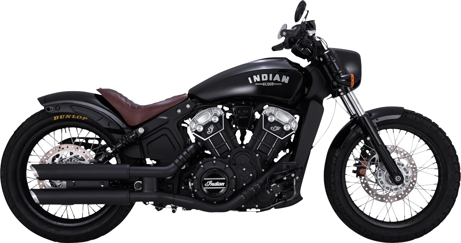 3" Twin Slash Slip-On Mufflers for Vance & Hines (Black) (48323)