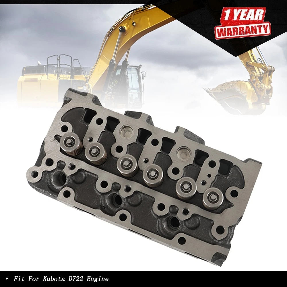 Complete Cylinder Head with Valves for Kubota D722