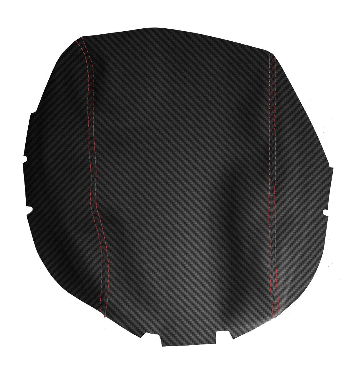 Console Lid Armrest Cover for Infiniti QX60 (2014–2020) Carbon Fiber Red Stitch