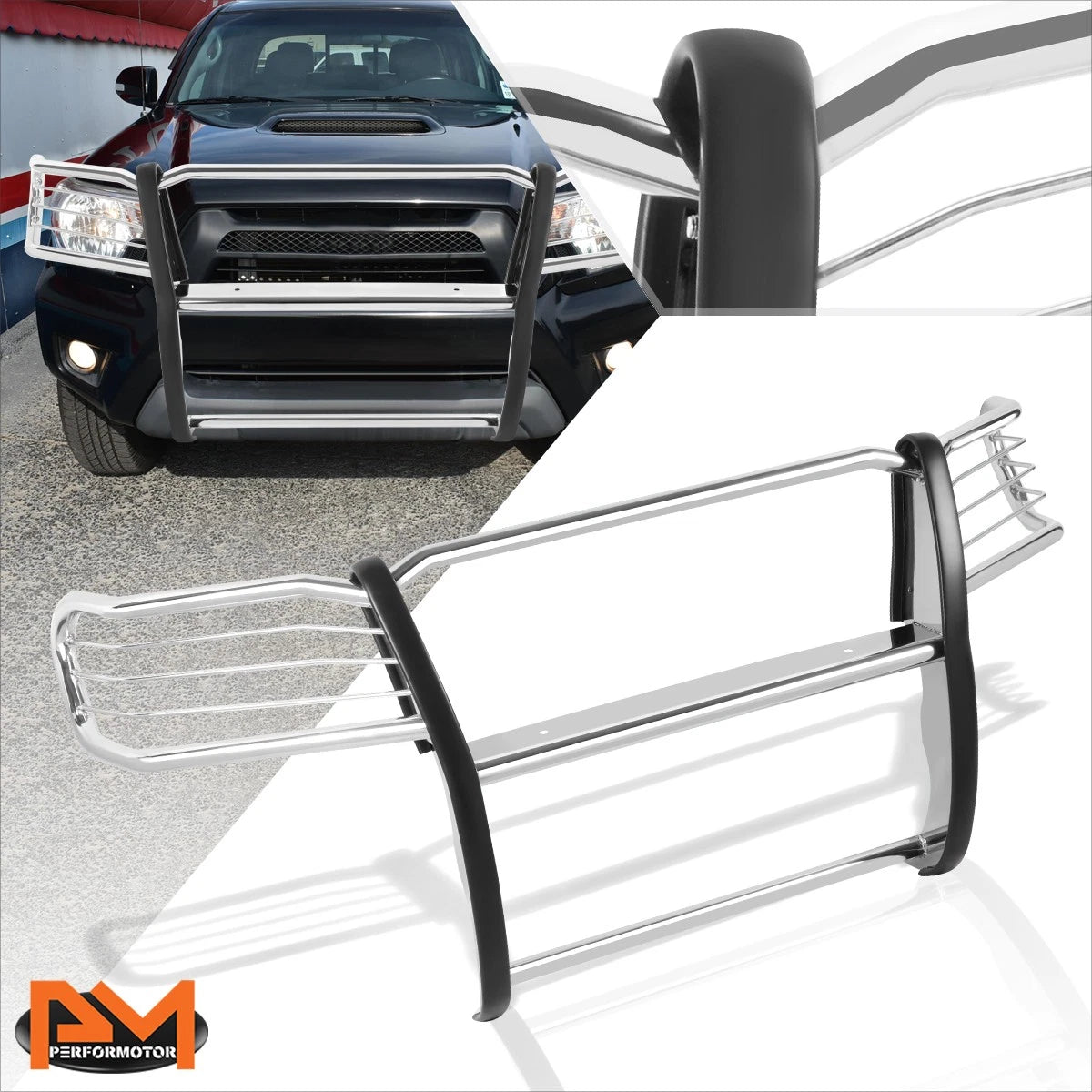 Stainless Steel Front Bumper Brush Grille Guard for Tacoma Pickup (2005–2015)