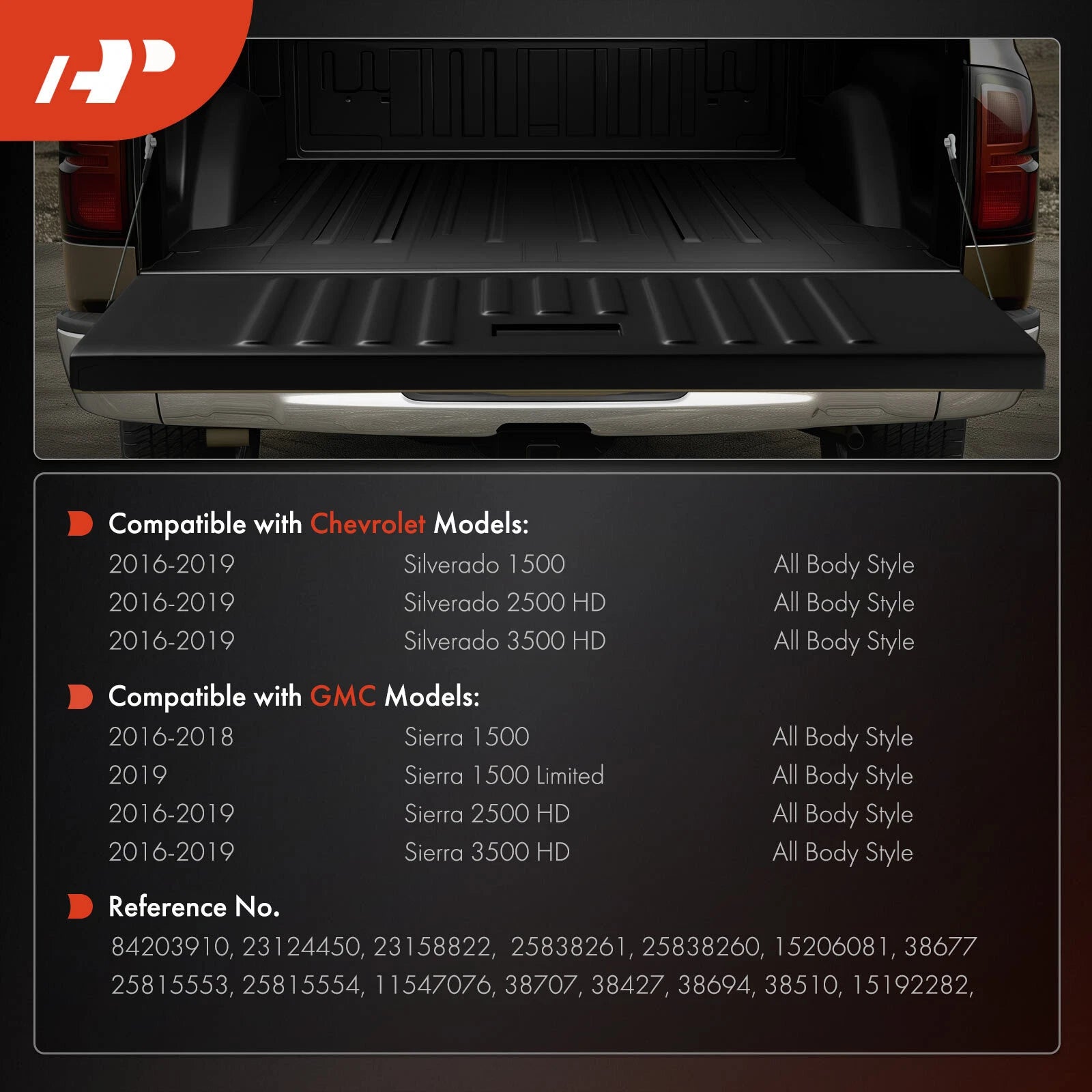 Tailgate Hardware Rebuild Kit with Cable & Rod for Chevrolet Silverado