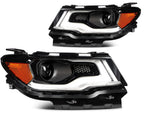 HID/Xenon LED DRL Projector Headlight Assembly Pair for Jeep Compass (2017–2021)