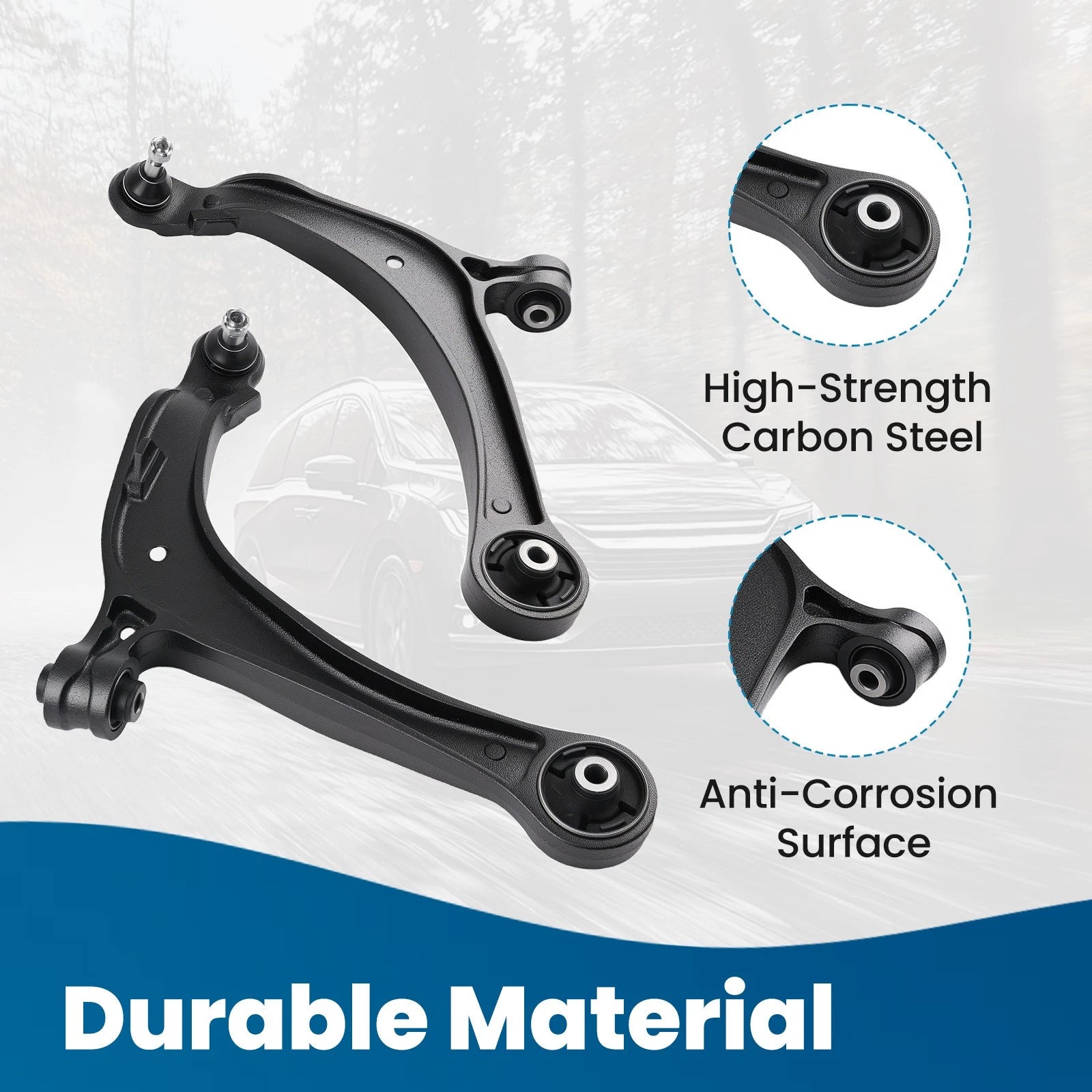 8x Front Lower Control Arms with Ball Joint for Honda Odyssey (2011–2017)