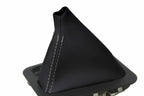 Leather Automatic Shift Boot Cover for BMW E38 (1995–2001) Black Gray Stitch