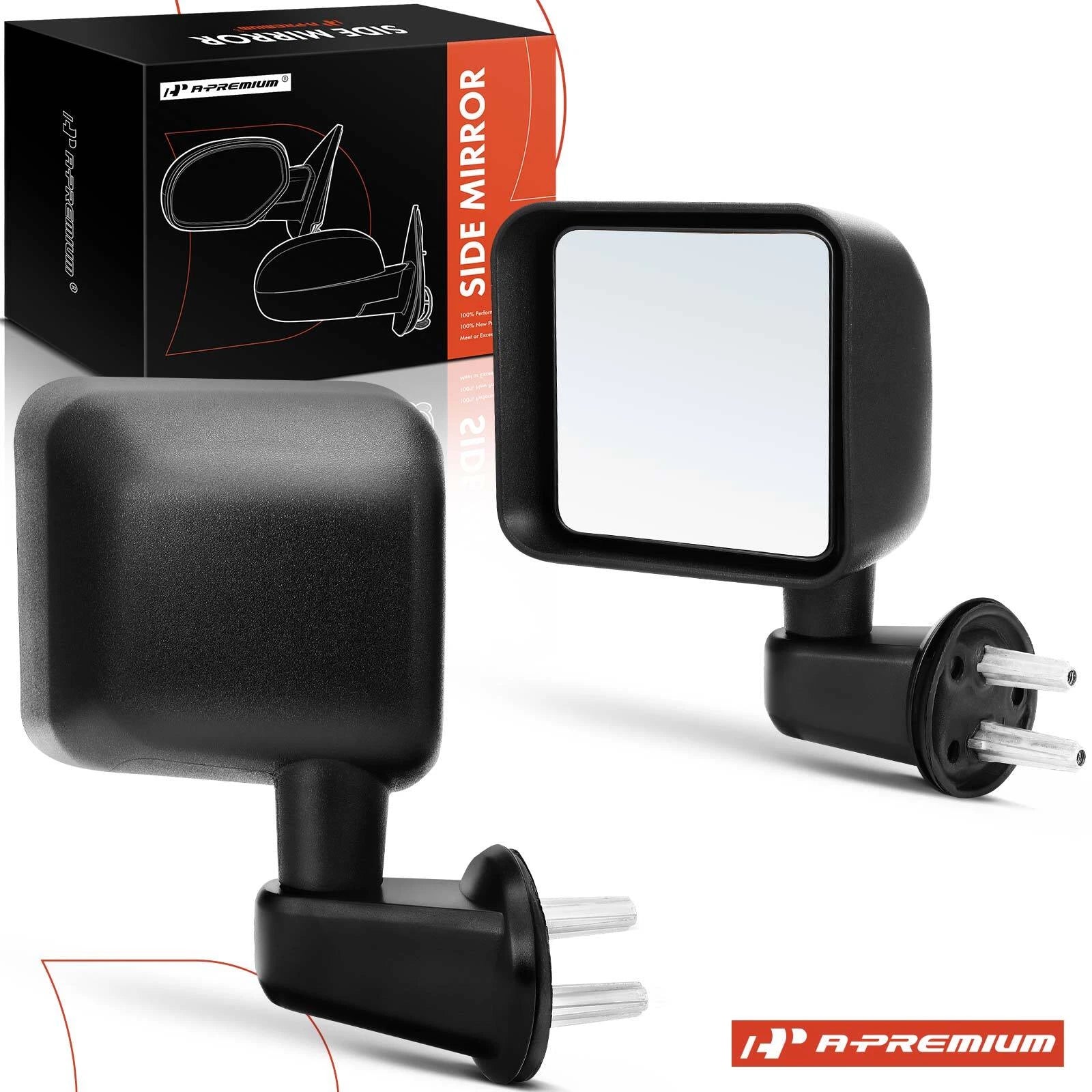 Manual Towing Mirrors for Jeep Wrangler (2007–2017)