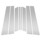 8pcs Door Pillar Window Trim for Ford Territory (2023–2024) Silver Tone