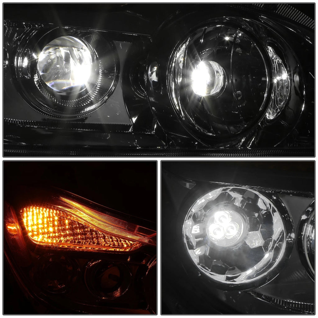 2X Chrome Amber Full LED Projector Headlight Assembly for Kenworth T680 (2022–2025)