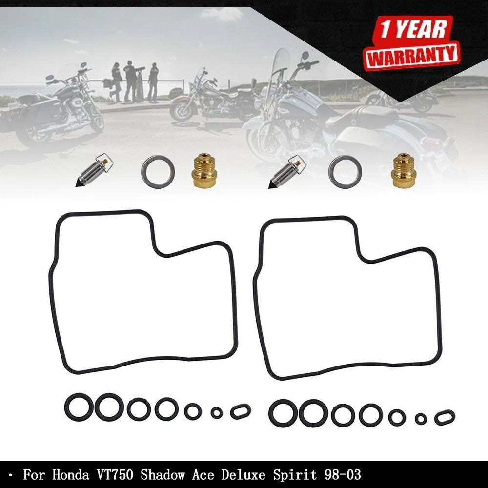 2X Carburetor Repair Kits for Honda VT750 Shadow (1998-2003)
