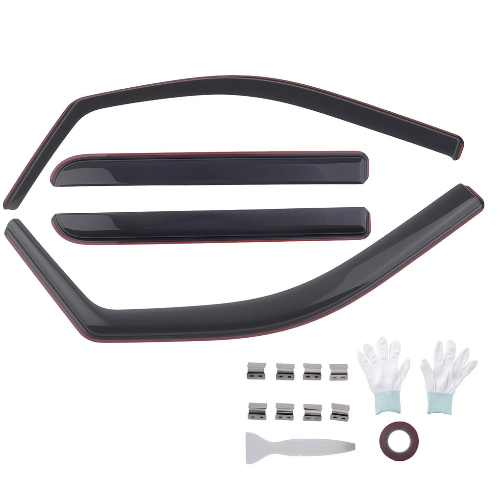 Set of 4 Side Window Guards for Ford F150 (2009–2014) Wind Deflectors