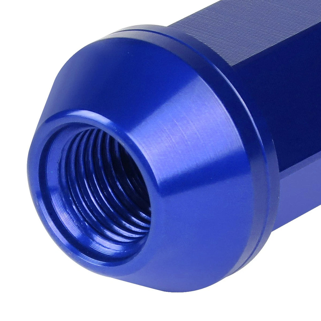 20Pcs J2 7075 Forged Aluminum M12x1.25 Open-End Lug Nut Set w/Adapter Blue