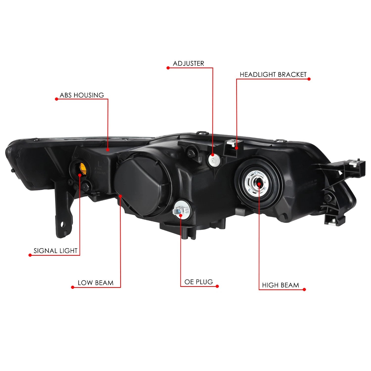 Left Driver Side Projector HID Headlight Assembly for Acura TL (2004–2005)