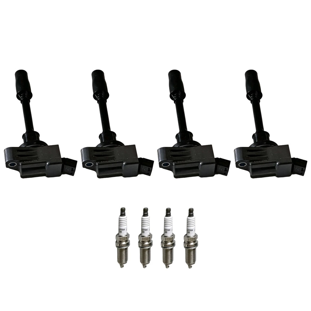 Set of 4 Ignition Coils & Platinum Spark Plugs for Lexus GS300 NX200t (2015–2019)