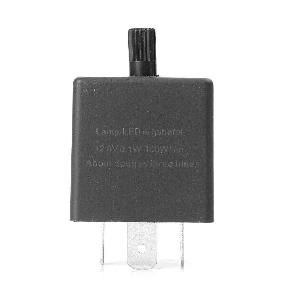 LED Adjustable Flasher Relay for CF13 Turn Signal Light (12V, 3-Pin)