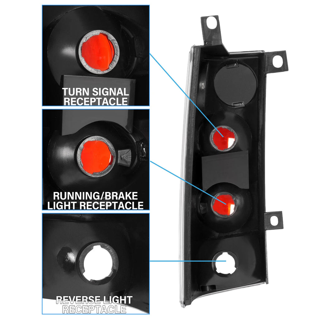 Tail Lights for GMC Savana/Chevrolet Express 1500 2500 3500 (1996-2002)