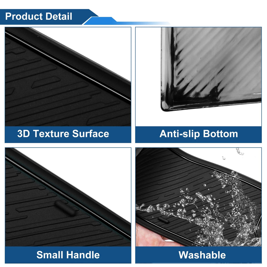 19 Pcs Non-Slip Mat for Ford Ranger (2023–2025) PVC Black
