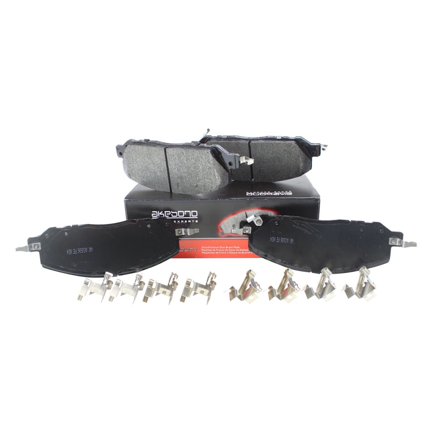 Set of 4 Akebono Severe Duty Front Disc Brake Pads for Ford Police Interceptor Utility (2013–2019)