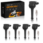 Set of 5 Ignition Coils & Spark Plugs for Volvo C70 S60 S70 S80 V70 XC70 XC90