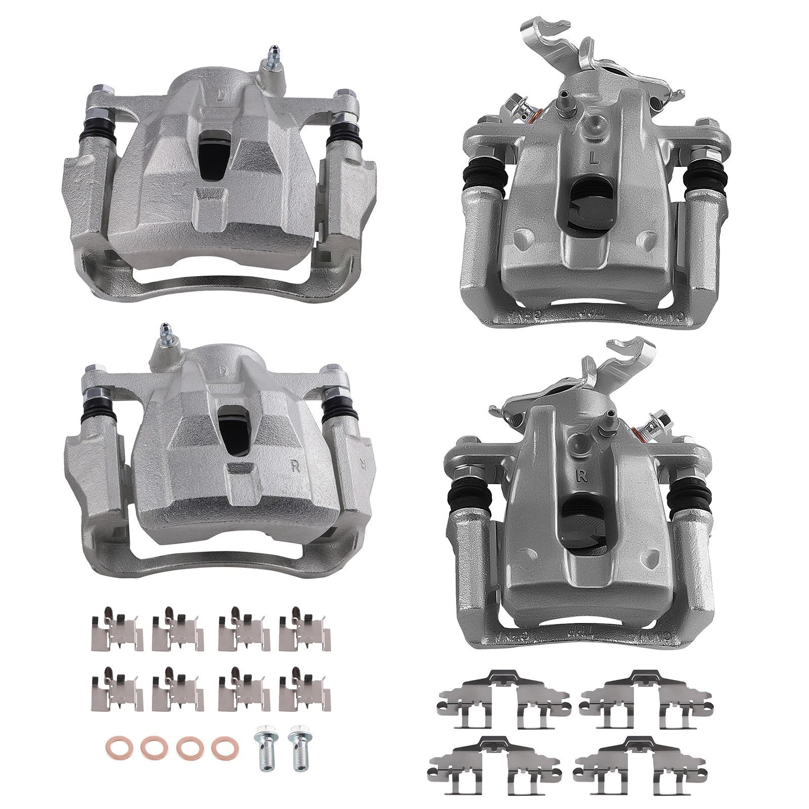 4X Brake Caliper Assembly for Toyota Corolla, Pontiac Vibe (2003–2008) 19-B3797 19-B3798