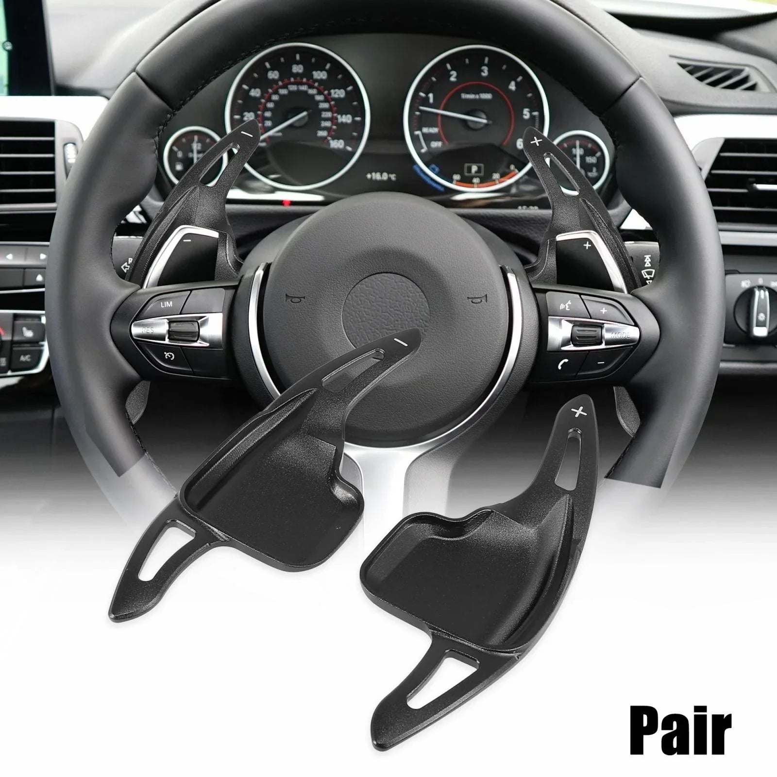 Black Steering Paddle Shifter Extend Cover for BMW 435i 220i