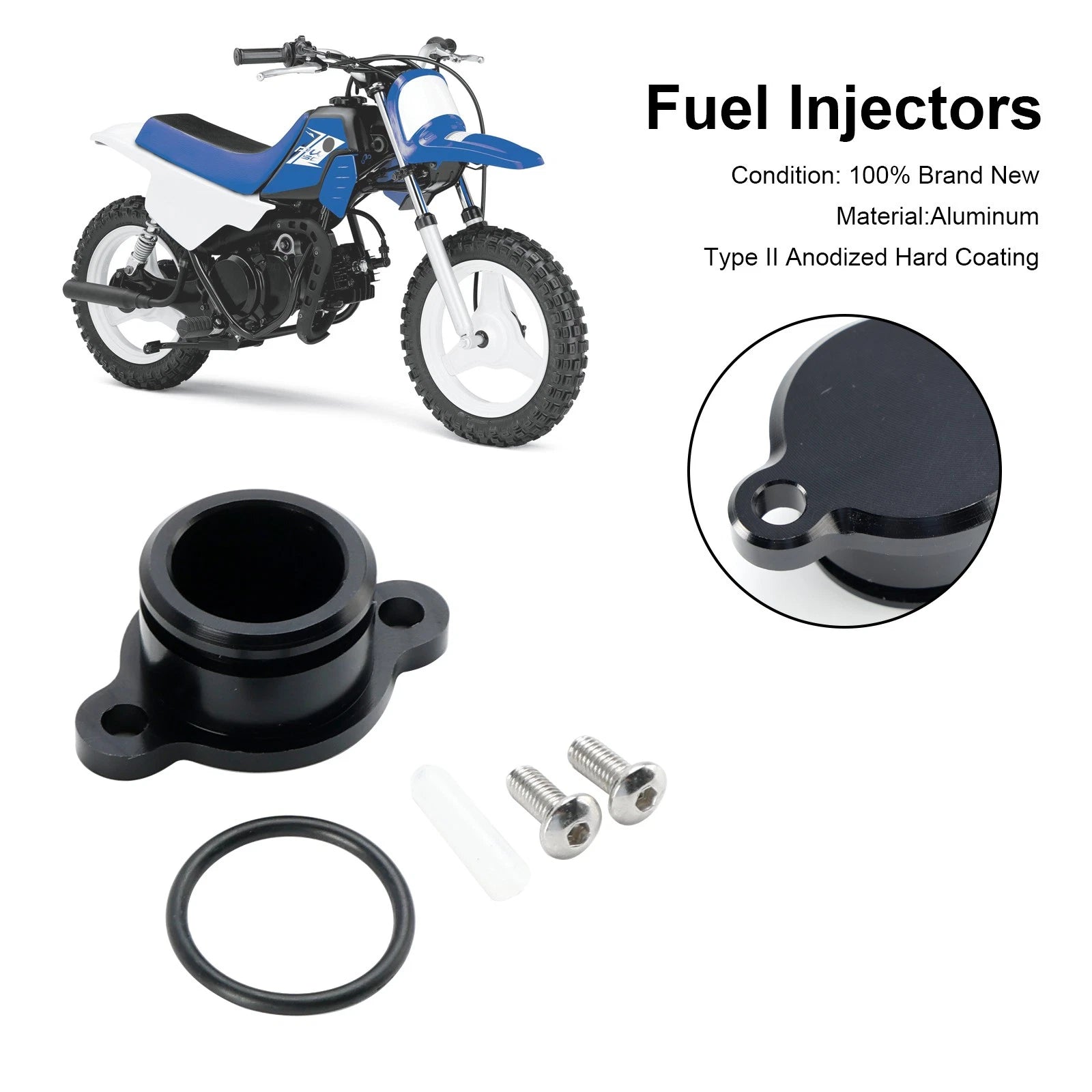 Oil Injection Pump Delete Block Off Plug for Yamaha PW50 PW80 (All) Black