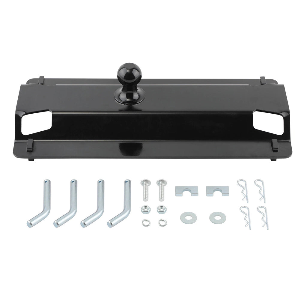 Gooseneck Trailer Hitch Kit for 5th Wheel Rail (25000lb, Black)