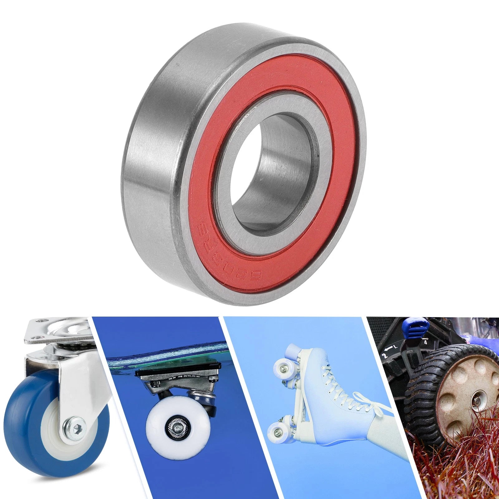 6203LLU Deep Groove Ball Bearing for Scooter Skateboard (17x40x12mm)