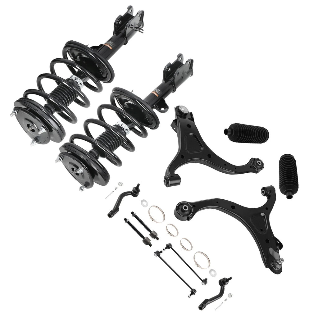 2.50 Front Struts w/Coil Spring + Control Arms for Hyundai Santa Fe (2007–2009)