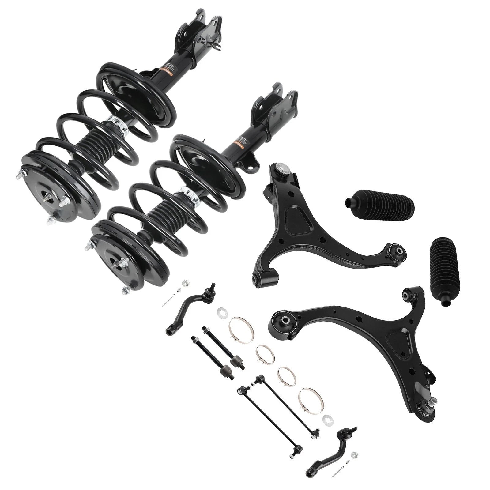 2.50 Front Struts w/Coil Spring + Control Arms for Hyundai Santa Fe (2007–2009)