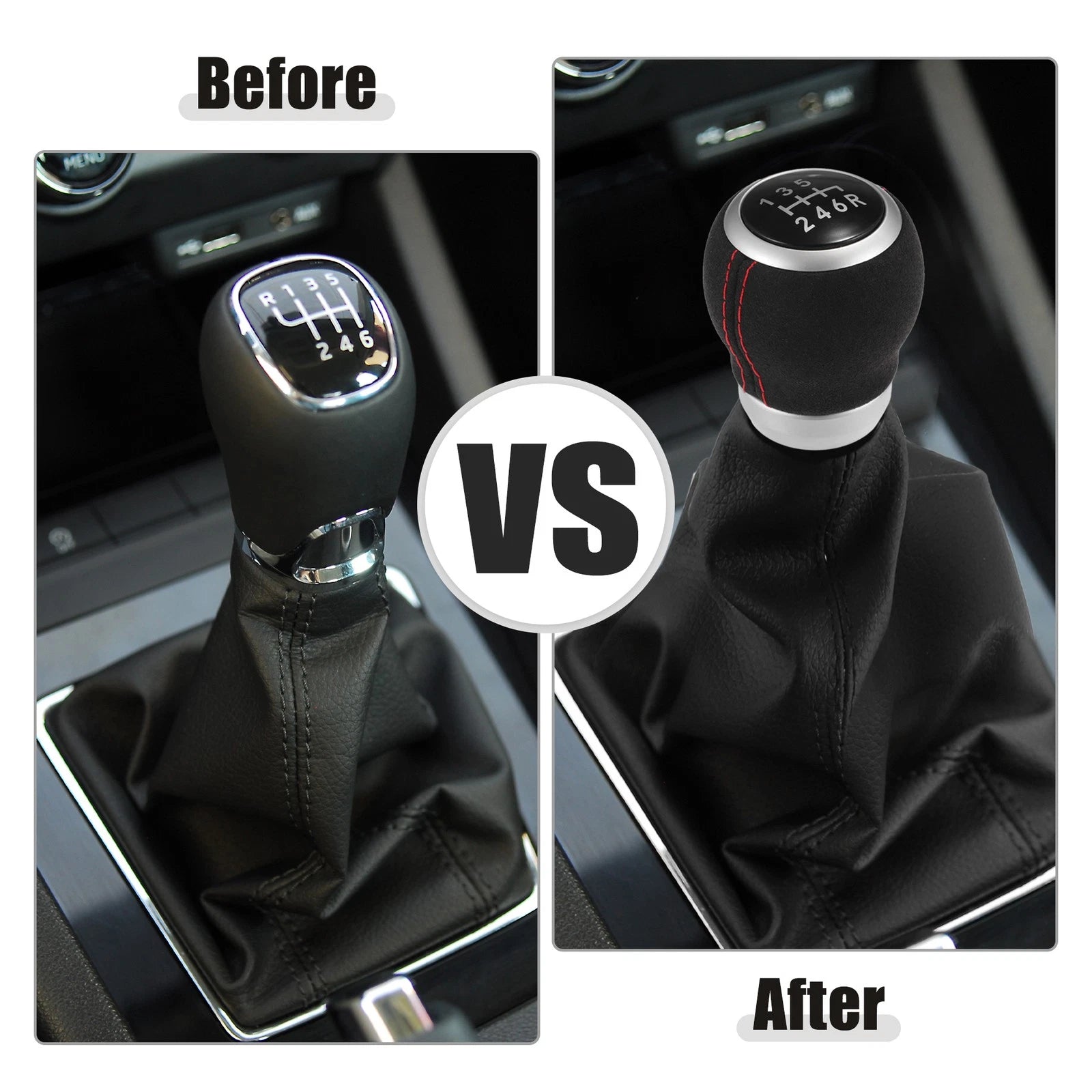 6 Speed Manual Gear Shift Knob for Subaru Impreza WRX STI (2009–2021) Suede Black