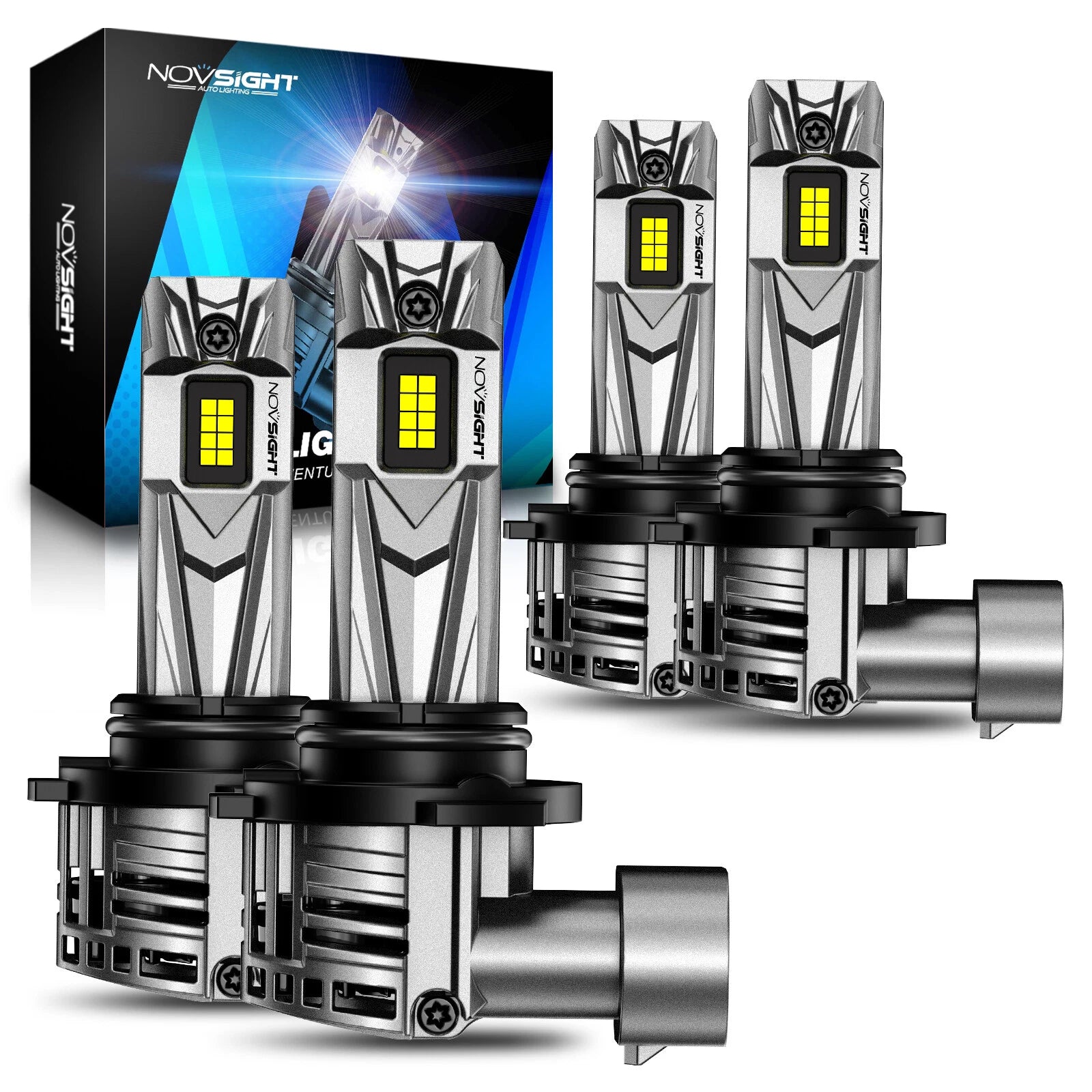 4X HB3 HB4 9005 9006 Combo LED Headlight 18000LM for Universal Fit (2010–2023)