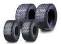 Set of 4 Turf Tires for Lawn Mower Tractor (15X6-6 & 22X9.5-12) 4 Ply - 13114/13135