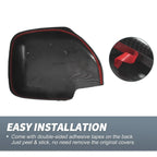 Rearview Mirror Cap Overlay 2 x Black Carbon Fiber for Lexus LX470 (1998-2007)
