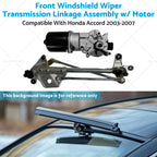 Front Windshield Wiper Transmission Linkage Assembly w/ Motor for Honda