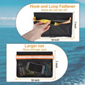 2X Boat Utility Storage Bag Black PVC Mesh with Reflective Strips for Car RV