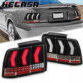 LED Tail Lights for Ford Mustang (1999–2004) Sequential Signal Black