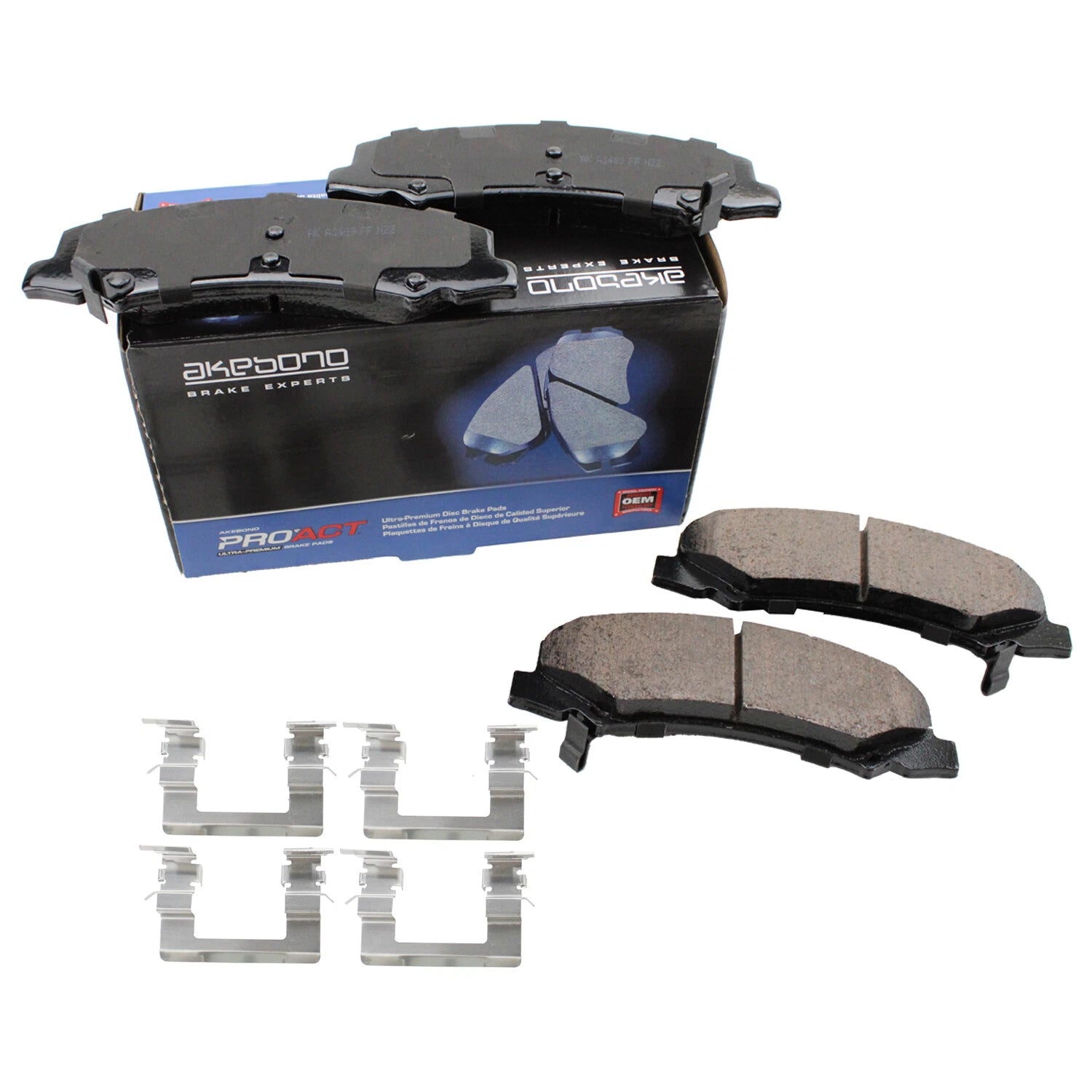 Front ProAct Disc Brake Pads for Buick Lucerne, Cadillac DTS, Chevy Impala (2006–2011)