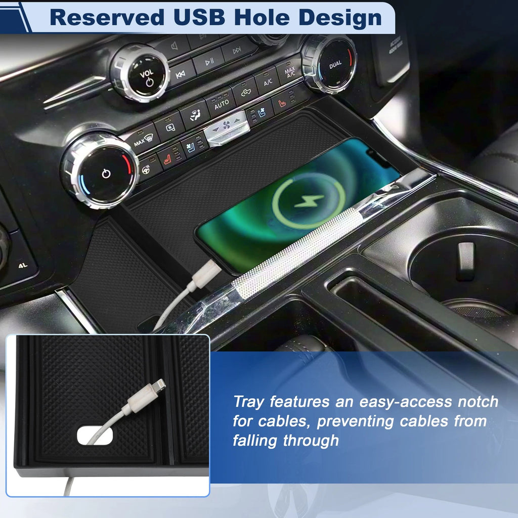 1PC Center Console Storage Tray Organizer for Ford F150 (2021–2025)