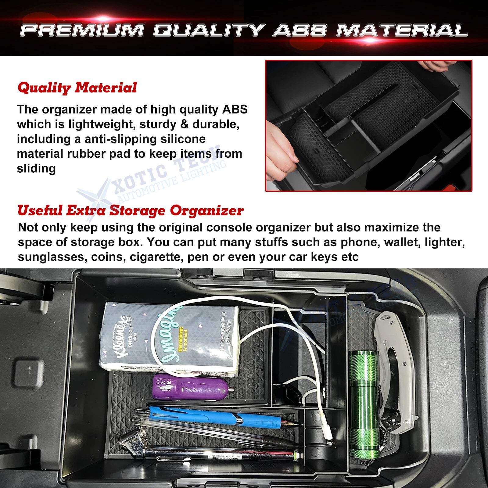 Armrest Box Extra Space Storage Organizer Holder for Mazda CX-30 (2020-2026)