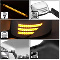 Sequential LED Turn Signal Hood Mirrors for International MV HV LT (2018–2022)