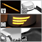 Sequential LED Turn Signal Hood Mirrors for International MV HV LT (2018–2022)