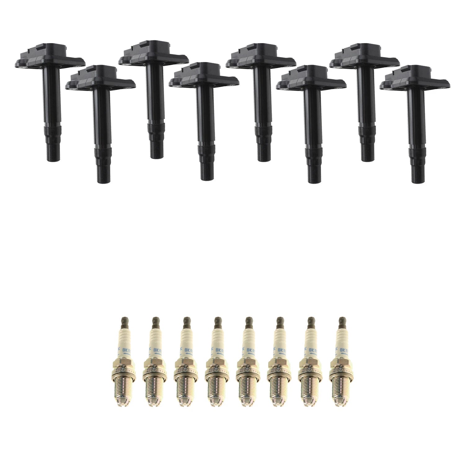 Set of 8 Ignition Coils & NGK Platinum Spark Plugs for Audi A6 Quattro S6 (2001–2005)
