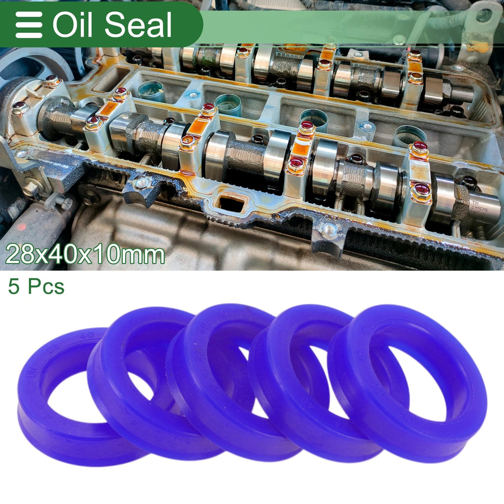 Set of 5 Oil Seal Rotary Shaft Seal 28x40x10mm High Pressure for Various Models
