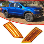 Amber Lens LED Front Side Marker Parking Lights for Ford Ranger (2019–2022)