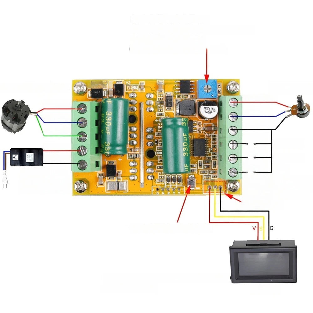 Brushless DC Motor Controller Board for 3 Phase PWM Control (6.5V-50V)