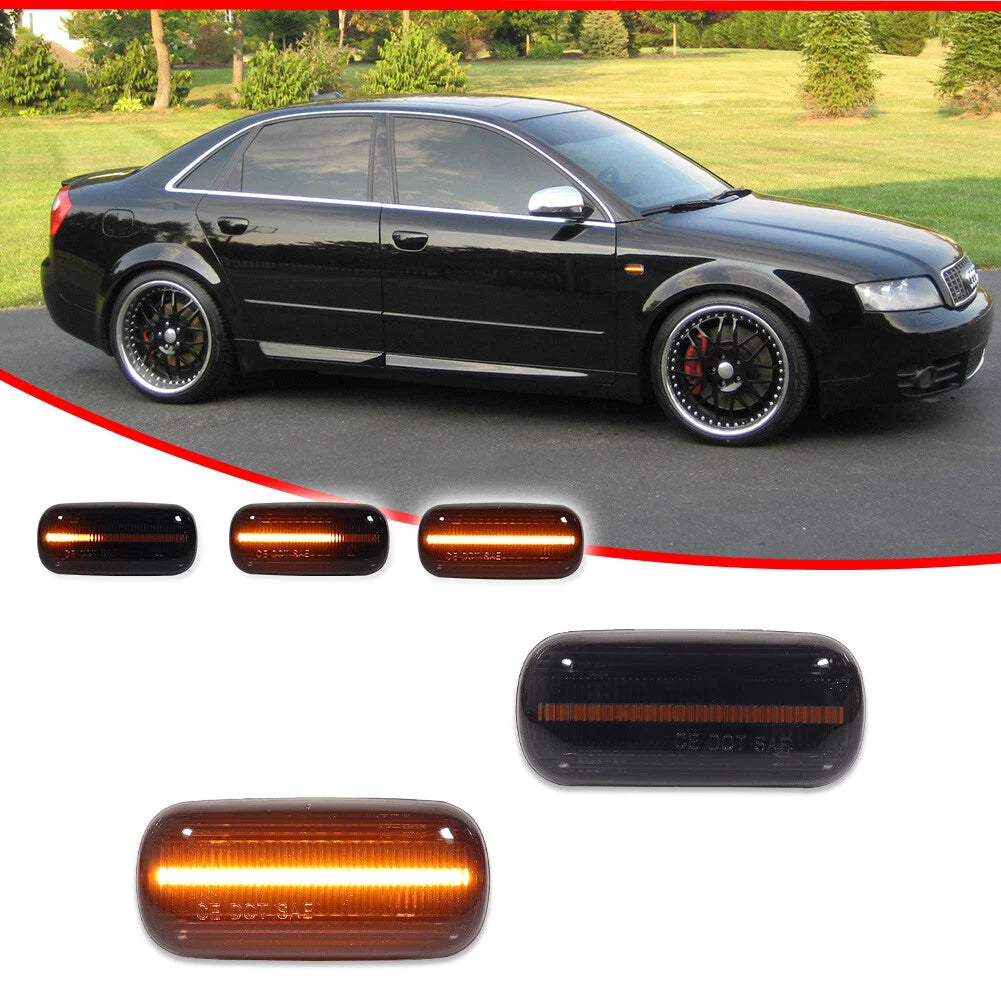 LED Dynamic Side Marker Turn Signal Lamp for Audi A6 S6 A4 (C5 C6 B6 B7)