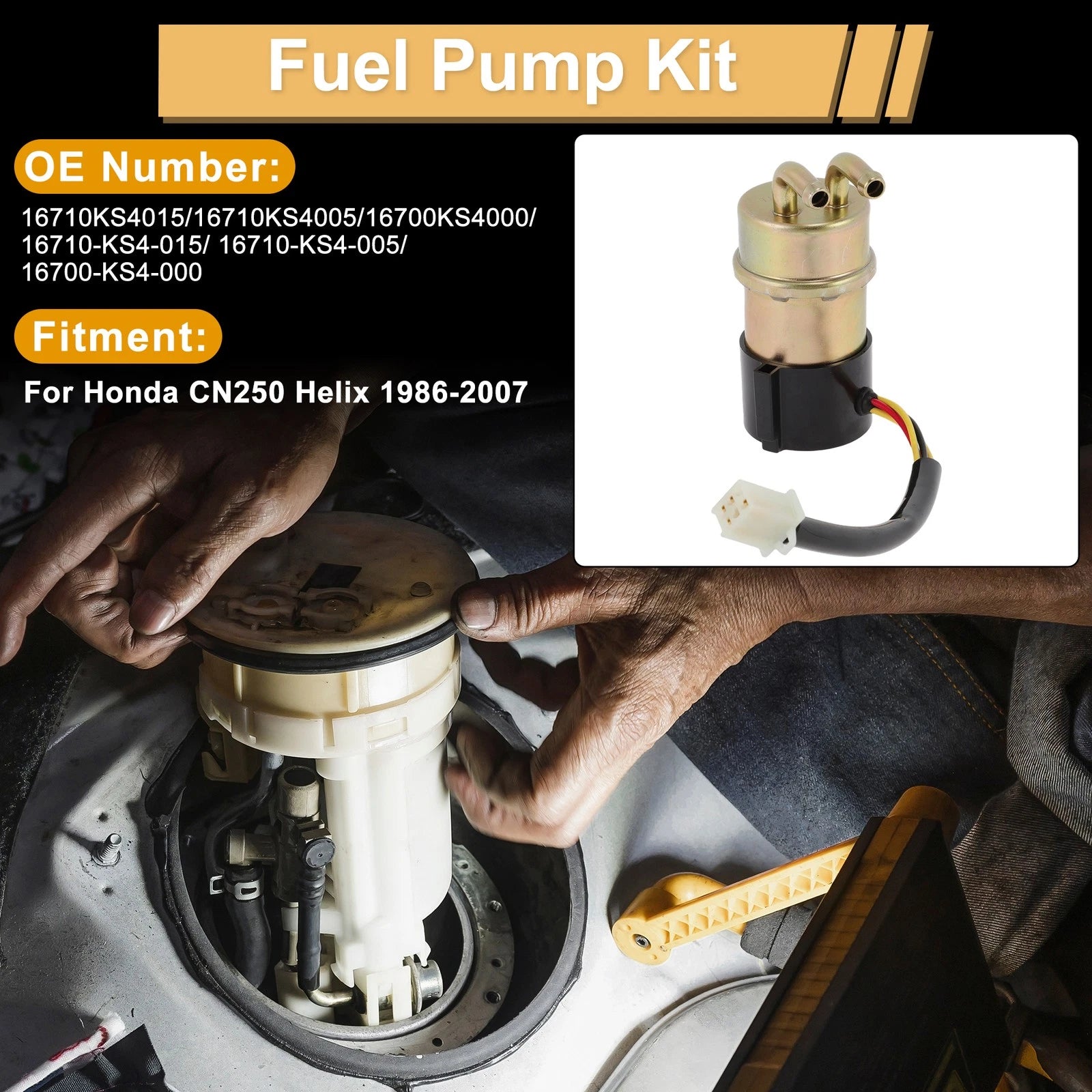 Electric Fuel Pump Set for Honda CN250 Helix (1986–2007) 16710KS4015