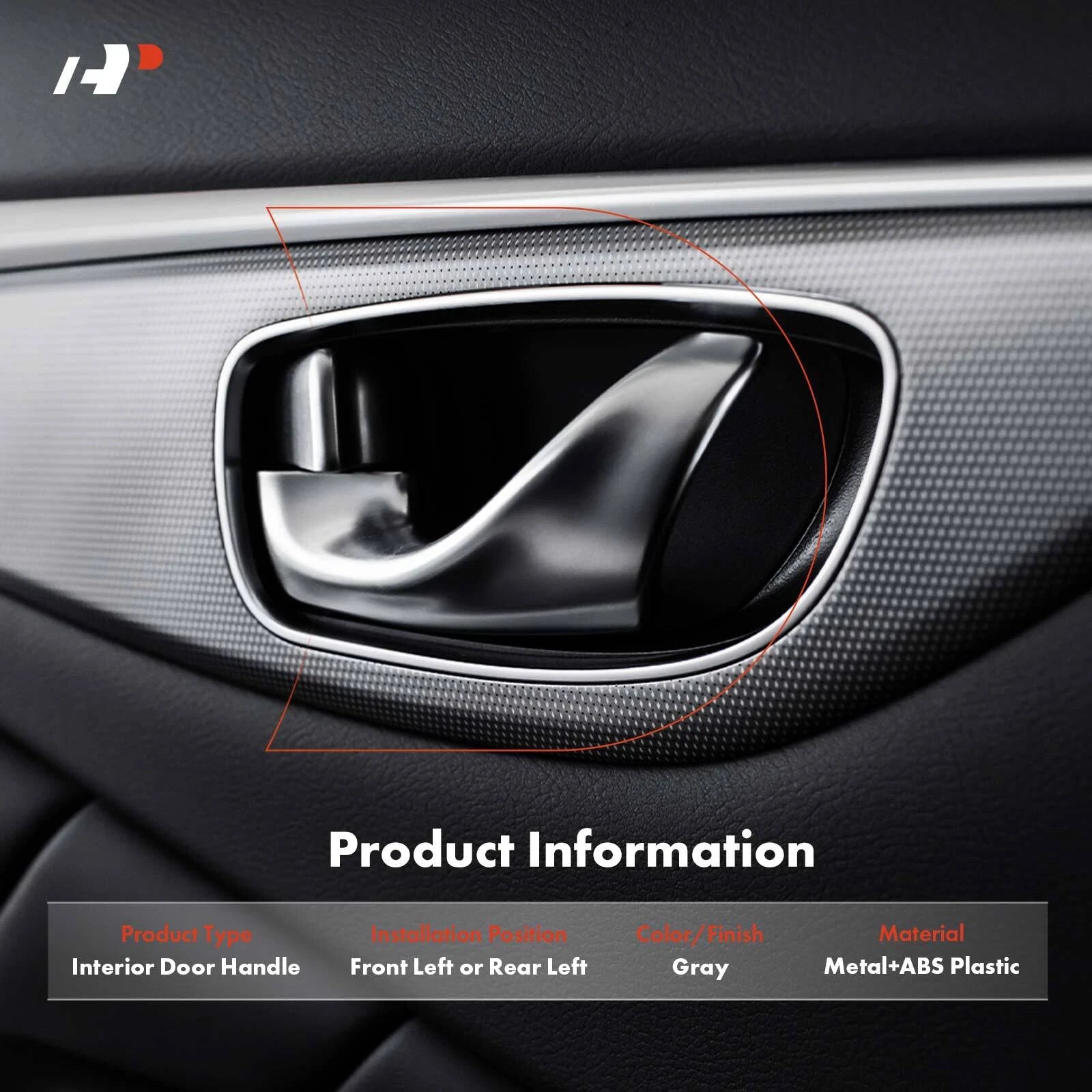 Front Left Gray Interior Door Handle for Toyota RAV4 (1996-2000)