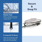 Boat Cover for V-Hull Fishing Ski Bass (16'-18.5'L, 96"W)